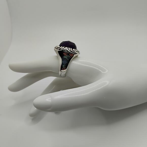 ATI Amethyst Statement Ring in Sterling Silver size 10 - Picture 4 of 7